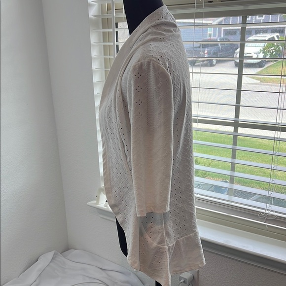 SHEIN White Eyelet Cardigan - Picture 5 of 8